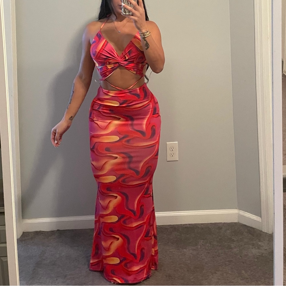 Multi color maxi dress